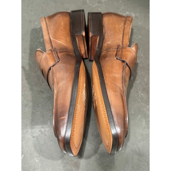 MERCANTI FLORENTINI Leather Penny Loafers Men Size 8.5 main image 4